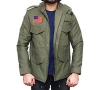 AAOutfitz John Rambo M65 - Chaqueta militar de algodón verde oliva para hombre, Verde oliva, algodón, L