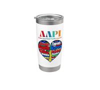 AAPI Corazón del Mes de la Herencia Asiática Americana de las Is Vaso térmico de acero inoxidable de doble pared