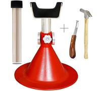 AAProTools Soporte para pezuña de tamaño estándar con dos imanes, color rojo + 1 cuchillo para pezuña y martillo