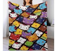 AAPZY Gato Mantas para Sofá De Franela Suave Y Cómoda - Manta Polar 100% Flannel Extra Suave, Manta De Sofá, De Cama O De Sala De Estar, （130×180cm）