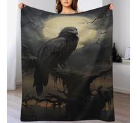 AAPZY Manta Cama Polar De Franela A Cuervo, Flannel Manta Sofá Suave De, Manta Decorativa De Felpa para Sofá Cama Silla, （140×180cm）