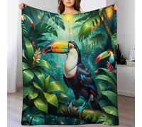 AAPZY Manta De Forro Polar con Estampado De Pájaro de Pico Largo 3D, Cómoda, Cálida, Suave, Acogedora, Manta De Forro Polar, Manta Flannel, Manta De TV Cómoda De Regalo （150×200cm）
