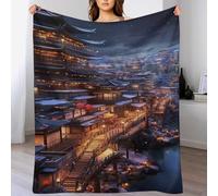 AAPZY Manta De Impresión Digital Estilo japonés - Mantas Sofá De Peluche Extra Suaves Y Esponjosas - Manta para La Sala De Estar - Manta Cama De Flannel De Franela, （140×180cm）