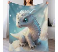 AAPZY Manta Polar, Manta De Franela De Patrón De dragón, Manta Super Suaves Flannel De Toda La Temporada para Niños Niñas （150×200cm）