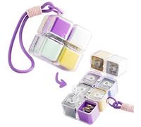 AARAINBOW Caja organizadora de pastillas de viaje con 8 compartimentos, pastillero magnético pequeño, contenedor portátil para medicamentos diarios para vitaminas, suplementos de aceite de pescado