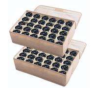 AARAINBOW Paquete de 2 organizadores de almacenamiento para ropa interior, calcetines, corbatas, con tapas, plegables, organizador de cajones de armario, 60 celdas, cajas de almacenamiento para