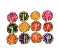 AARGKRAFT Fancy 2 - Vestido de Laddu Gopal/Kanha ji/Thakur Ji/Bal Krishna Poshak, traje étnico hecho a mano para Janmashtami, Pooja y festivales (paquete de 12 Poshak, 15 x 15 cm)