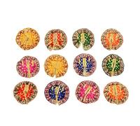 AARGKRAFT Fancy Laddu Gopal Vestido | Poshak hecho a mano para Kanha Ji, Thakur Ji, Bal Krishna | Trajes étnicos para Janmashtami, Puja diaria y festivales (paquete de 12)