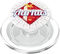 Aarhus Ciudad Dinamarca Gaviota Vintage Bandera Recuerdo PopSockets PopGrip para MagSafe