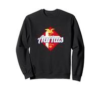 Aarhus Ciudad Dinamarca Gaviota Vintage Bandera Recuerdo Sudadera
