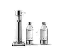 Aarke Carbonator 3, Máquina Gasificadora de Agua en Acero Inoxidable, incluye Dos Botellas (800ml), Acabado en Acero