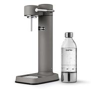 Aarke Carbonator 3, Máquina para hacer Agua con Gas en Acero Inoxidable, incluye Botella 800ml, Acabado Gris Mate