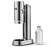 Aarke Carbonator Pro, Máquina para hacer Agua con Gas, con Botella de Vidrio, Acabado en Acero
