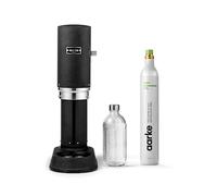 Aarke Carbonator Pro - Pulverizador de agua con botella de cristal, acabado negro mate + cilindro de CO2 AARKE 60L, 100% renovable