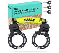 AARON Candado de esposas para patinete eléctrico, diseño de alta seguridad, candado flexible con cadena de acero, resistente y protección contra arañazos (amarillo)