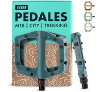 AARON Pedales de Dirt MTB de fibras de nailon ultraligeras con rodamientos de bolas industriales sellados, antideslizantes mediante 8 pines, pedales bicicleta para Dirtbike, E-Bike, Downhill, Trekking
