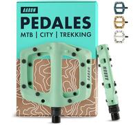 AARON Pedales de Dirt MTB de fibras de nailon ultraligeras con rodamientos de bolas industriales sellados, antideslizantes mediante 8 pines, pedales bicicleta para Dirtbike, E-Bike, Downhill, Trekking