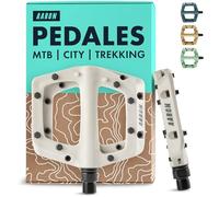 AARON Pedales de Dirt MTB de fibras de nailon ultraligeras con rodamientos de bolas industriales sellados, antideslizantes mediante 8 pines, pedales bicicleta para Dirtbike, E-Bike, Downhill, Trekking