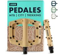 AARON Pedales de Dirt MTB de fibras de nailon ultraligeras con rodamientos de bolas industriales sellados, antideslizantes mediante 8 pines, pedales bicicleta para Dirtbike, E-Bike, Downhill, Trekking