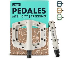 AARON Pedales de Dirt MTB de fibras de nailon ultraligeras con rodamientos de bolas industriales sellados, antideslizantes mediante 8 pines, pedales bicicleta para Dirtbike, E-Bike, Downhill, Trekking