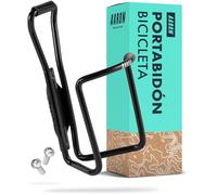 AARON Portabotellas bicicleta Classic soporte para bebidas estable y ligero de aluminio soporte para botellas adecuado para bicicleta eléctrica bicicleta de trekking bicicleta de carreras en negro