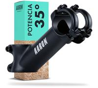 AARON Potencia Stem para bicicleta, potencia de aluminio con ángulo de 35° para una posición de asiento ergonómica, potencia de manillar de 110 mm, adecuada para trekking, eléctricas, urbanas, MTB