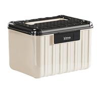 Aartner Caja de medicamentos con cerradura, 2 capas con cerradura, caja de almacenamiento con compartimentos, caja de botiquín casero, caja para teléfono móvil, armario para medicamentos con cerradura