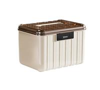 Aartner Caja de medicamentos con cerradura, 2 capas con cerradura, caja de almacenamiento con compartimentos, caja de botiquín casero, caja para teléfono móvil, armario de medicamentos con cerradura