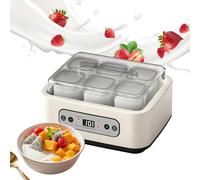 Aartner Yogurtera con 6 vasos de cristal de 250 ml Aartner Yogurt Maker Temperatura y tiempo ajustables, yogur casero, fermentación de pan, sin BPA, 20 W