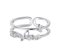 aaSccex Anillos Anillos Anillos de diamantes de imitación Anillo de ansiedad Regalo para regalo de regreso a la escuela Caja Anillos Anillos, talla única, Metal, Ninguna piedra preciosa