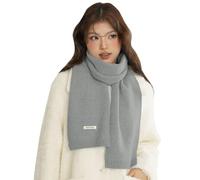 aaSccex Bufanda de lana para mujer, diseño de leopardo, unisex, de punto suave, cálido, ideal para parejas, color negro, Light Ashy, Talla única