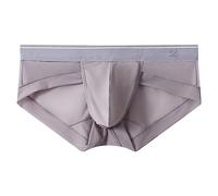 aaSccex - Calzoncillos para hombre, seda helada, para hombre, cálculo, de secado rápido, flexible, ligeras, de color liso, bragas de malla elástica para hombre, transparente y transpirable, malva, M