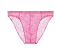 AaSccex - Calzoncillos para hombre, sexy, ligera, cómoda, transpirable, bragas elásticas, sexy, erótica, suave, sin costura, color sólido, rojo, XL