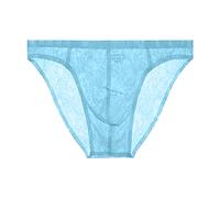 AaSccex - Calzoncillos para hombre, sexy, ligera, cómoda, transpirable, bragas elásticas, sexy, erótica, suave, sin costura, color sólido, azul, M
