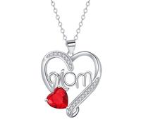 aaSccex Collar con colgante en forma de corazón para mamá, perfecto para el día de la madre, elegante y con diseño que muestra tu amor y aprecio, cobre, No es una piedra preciosa