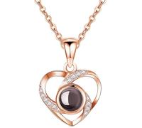 aaSccex Collar de corazón para mamá, elegante joyería de recuerdo con cadena ajustable, delicado diseño de amor para uso diario, cómodo diseño de cierre para celebrar lazos maternos, cobre, No es una