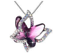 aaSccex Collares para mujer a la moda, gargantilla, collar personalizado de mariposa con joyería de primera calidad, collar de piedra natal, colgantes, regalos de cumpleaños para mujeres, collares