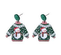 aaSccex - Limpiador de descubrimientos, pegamento, joyería linda, santa, árbol de muñeco de nieve, orejas para mujer, kit de estampado de herramientas, joyas, talla única, Acrílico, Sin piedra