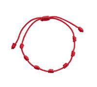 aaSccex Pulsera de 17 cm de cuerda anudada para amantes pulsera roja tejida a mano tamaño ajustable pulseras pulsera para carta, talla única, Tela, No es una piedra preciosa