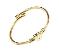 aaSccex Pulsera de plata con inicial, regalo para el día de la madre, pulsera de plata gruesa peralizada para mujeres, parejas, pulseras iluminadas, regalos de cumpleaños para mujeres, talla única,