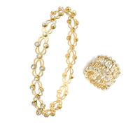 aaSccex Pulseras Ancho Anillos Pulsera de anillo retráctil Pulsera de transformación ajustable Anillo plegable telescópico retráctil Pulsera Mujeres Hombres Joyería Pulseras, A, Metal, No es una