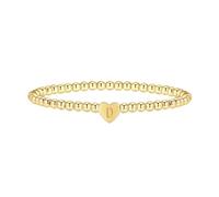aaSccex Regalo Colores Pareja Anillos Elástico Pulsera Perlado Joyería Oro Regalo Para Plata Valentín Pulseras Anillos, talla única, Metal, No es una piedra preciosa