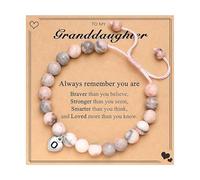 aaSccex Reloj de pulsera de fitness para mujer, pulsera de perlas con el elegante colgante de letras para el primer día de clases. Reloj con pulsera elástica, talla única, Plástico, No es una piedra