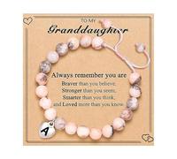 aaSccex Reloj de pulsera de fitness para mujer, pulsera de perlas con el elegante colgante de letras para el primer día de clases. Reloj con pulsera elástica, talla única, Plástico, No es una piedra