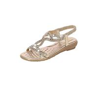 aaSccex Sandalias bohemias para mujer, zapatos elásticos para mujer, sandalias para caminar, sandalias de punta cerrada para mujer, sandalias de verano para mujer, sandalias descalzas para mujer