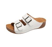 aaSccex - Zapatillas para mujer, zapatillas de verano, transpirables, zapatos abiertos, informales, cómodas, de moda, zapatillas ligeras, de color liso, zapatos de plataforma clásica, blanco, 43 EU