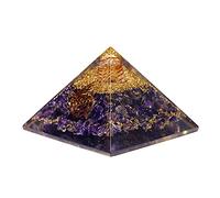 Aashita Creations Amethyst Orgonite Energy Pyramid for Reiki Healing and Crystal Healing