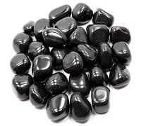 Aashita Creations Black Obsidian Tumble Stone Raw Rough Stones for Reiki Healing and Crystal Healing Tumbled Stones Pack of 100 Gram