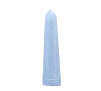 Aashita Creations Blue Calcite Crystal Tower Obelisk Point for Chakra, Healing and Balancing - AAA Grade Original Certified Gemstone Agate for Reiki Meditation Yoga Spiritual (2-3 Inches)