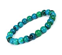 Aashita Creations Chrysocolla Natural Semi Precious Crystal Stone 8mm Beads Bracelet for Reiki Healing and Crystal Healing Chakra Stones